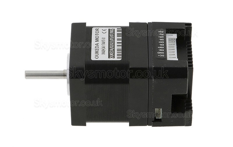 OUKEDA Integrated Nema 17 Stepper Motor OK42HC40-174AYT-IO with Controller 1.8 Deg 0.44Nm 1.68A 2 Phase 12-40VDC